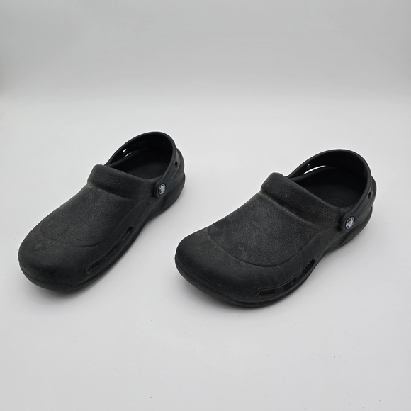 Crocs Sandals Womens 10 Black Bistro Clog Non Slip No Holes Bistro Chef - Picture 6 of 7
